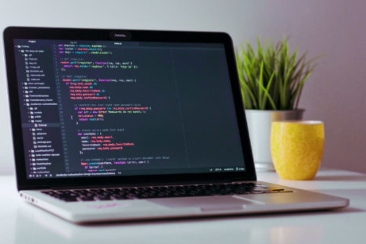 Computer showing AI code